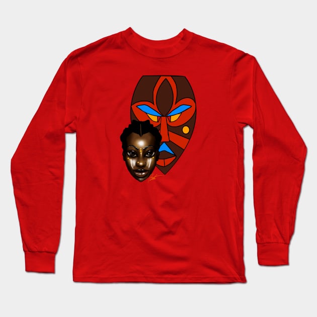 Binta no.4 Long Sleeve T-Shirt by Timzartwork